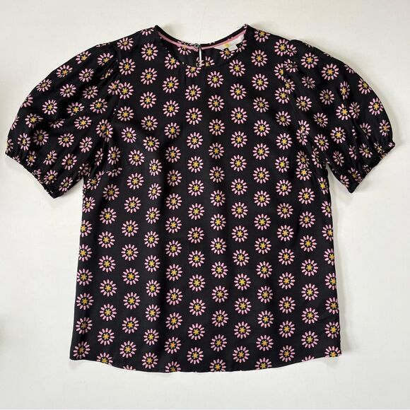 Boden Adriana Puff Sleeve Top *NAVY DAISY 4 - Picture 4 of 9